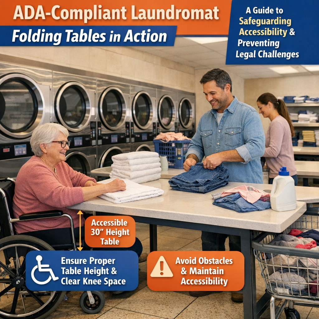 ADA Path of Travel: Ensuring Your Laundromat Folding Tables Meet Federal Standards