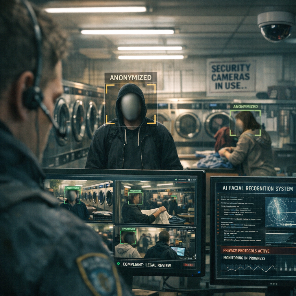 AI Facial Recognition vs. Anonymized Tracking: The Legalities of Laundromat Security