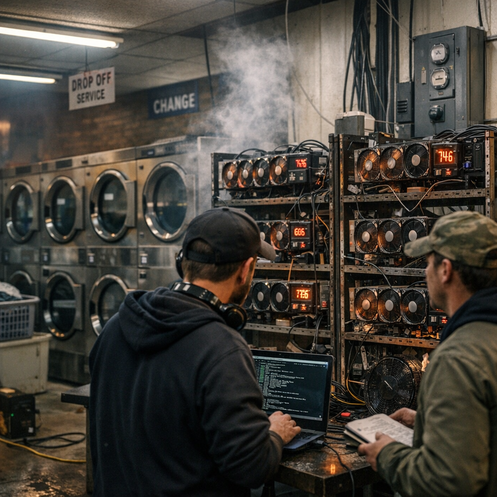 Back-Office Crypto Mining: Utilizing a Laundromat’s Excess Electrical Capacity