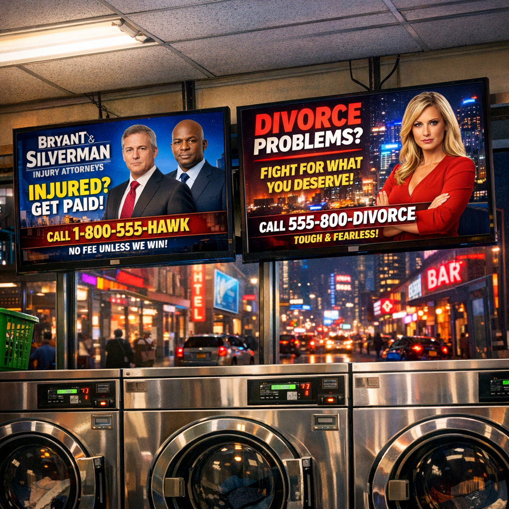 Digital Signage Ad Networks: Monetizing Your Laundromat’s Captive Audience