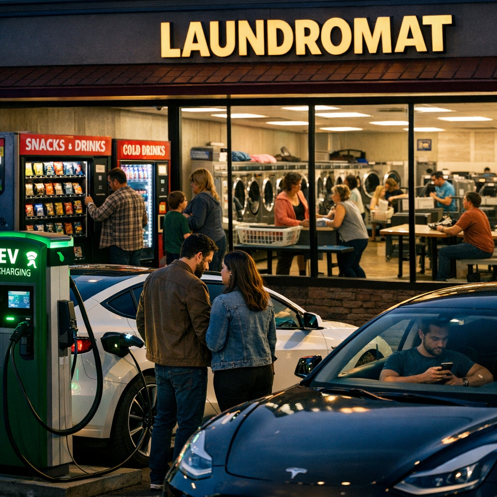 EV Charging Stations: Using a ‘Captive Audience’ to Double Laundromat Vending Sales