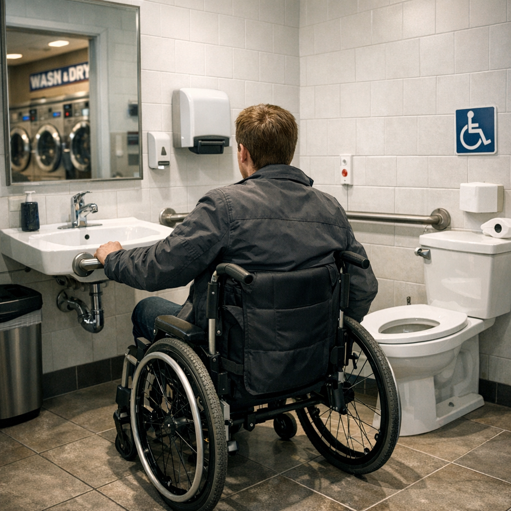 Laundromat ADA Benchmarking: Is Your Restroom Truly Wheelchair Accessible?