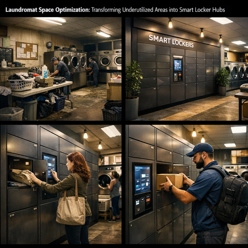 Laundromat Space Optimization: Converting Low-Use Floor Space into 24/7 Smart Locker Hubs