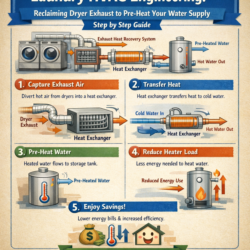 Laundry HVAC Engineering: Reclaiming Dryer Exhaust to Pre-Heat Your Water Supply