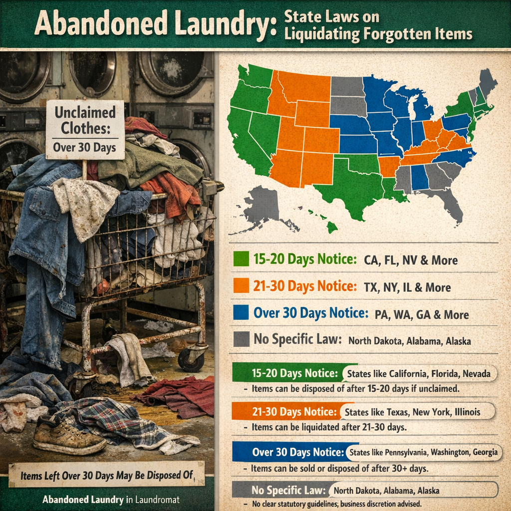 Right of Sale: Legally Liquidating Abandoned Clothing in Your Laundromat After 30 Days
