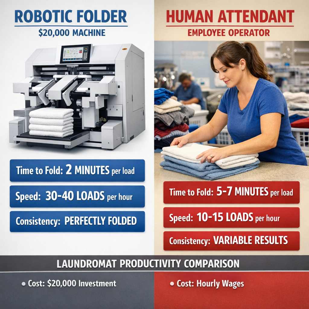 Robotic Folding Technology: A Realistic ROI Analysis for Retail Laundromats