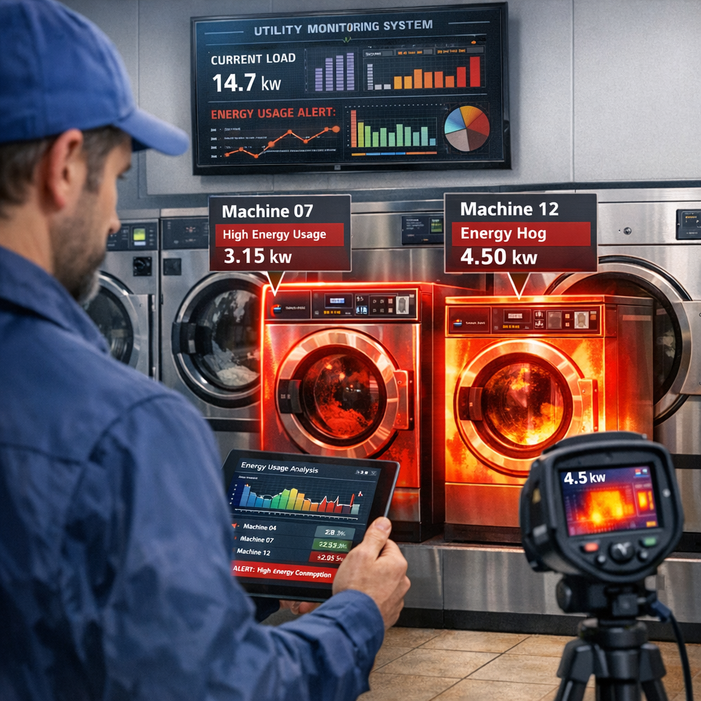 Sub-Metering Your Laundromat: Pinpointing Utility Usage by Individual Machine Bank