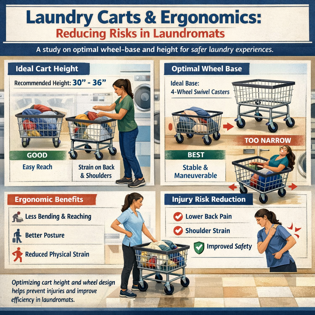 The Ergonomics of Laundry Carts: Reducing Customer Injuries in Your Laundromat