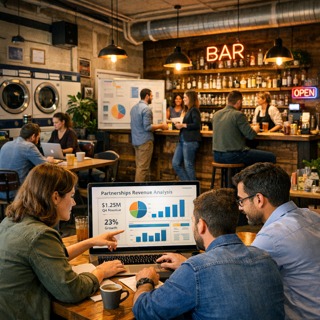 The ‘Laundromat-as-a-Hub’ Strategy: Analyzing Revenue from Co-Working and Coffee Partnerships