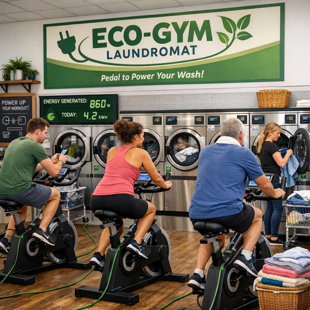 The ‘Laundry-as-a-Gym’ Concept: Can Exercise Bikes Power Your Laundromat?