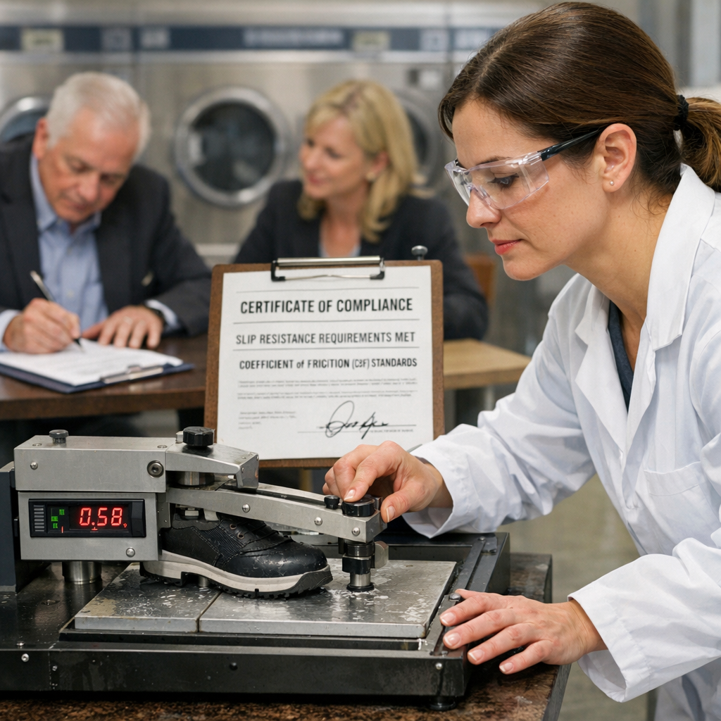 The ‘Slip-and-Fall’ Audit: Proper Floor Friction Testing for Laundromat Safety