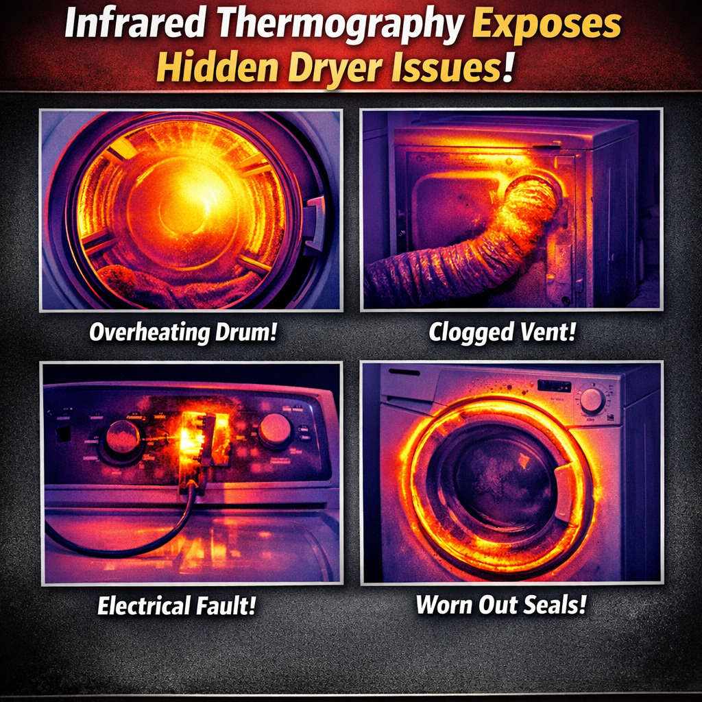 Thermographic Inspections: Using Infrared to Find Heat Leaks in Laundromat Dryer Banks