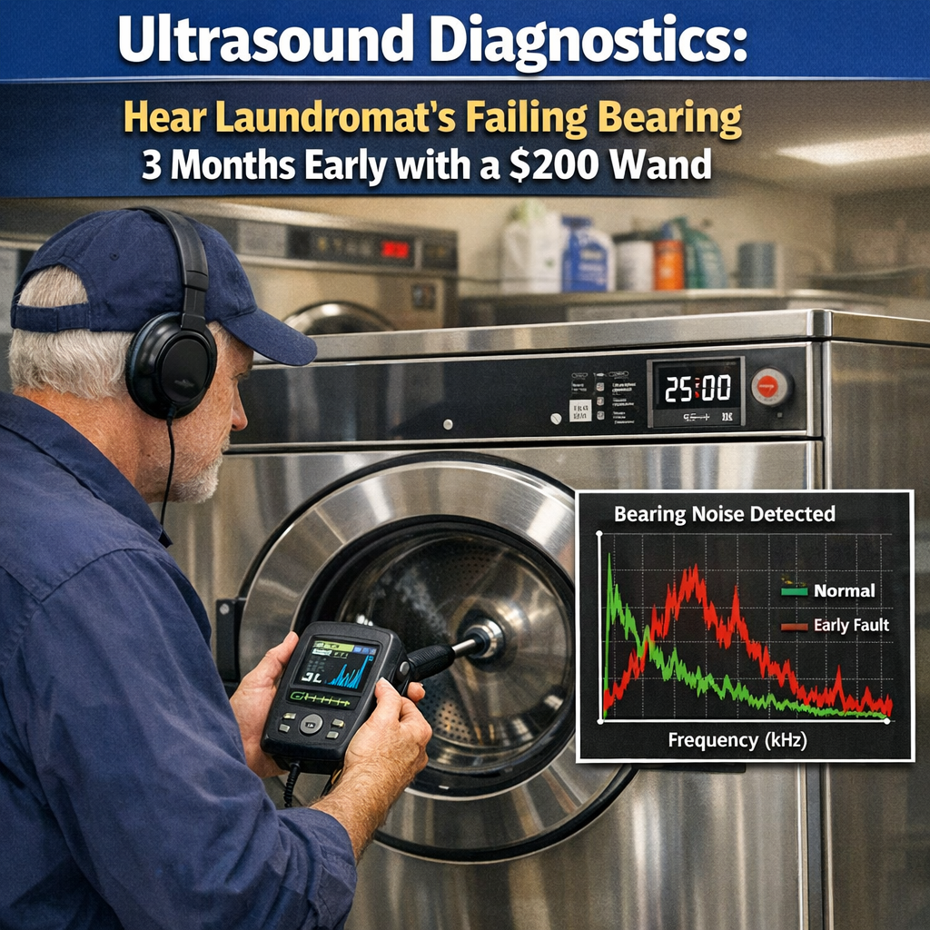 Ultrasound Diagnostics: Hearing Laundromat Bearing Failure Before it Seizes